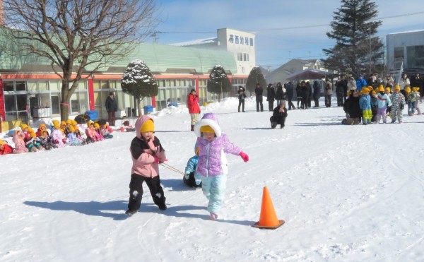 雪中運動会　楽しかったね